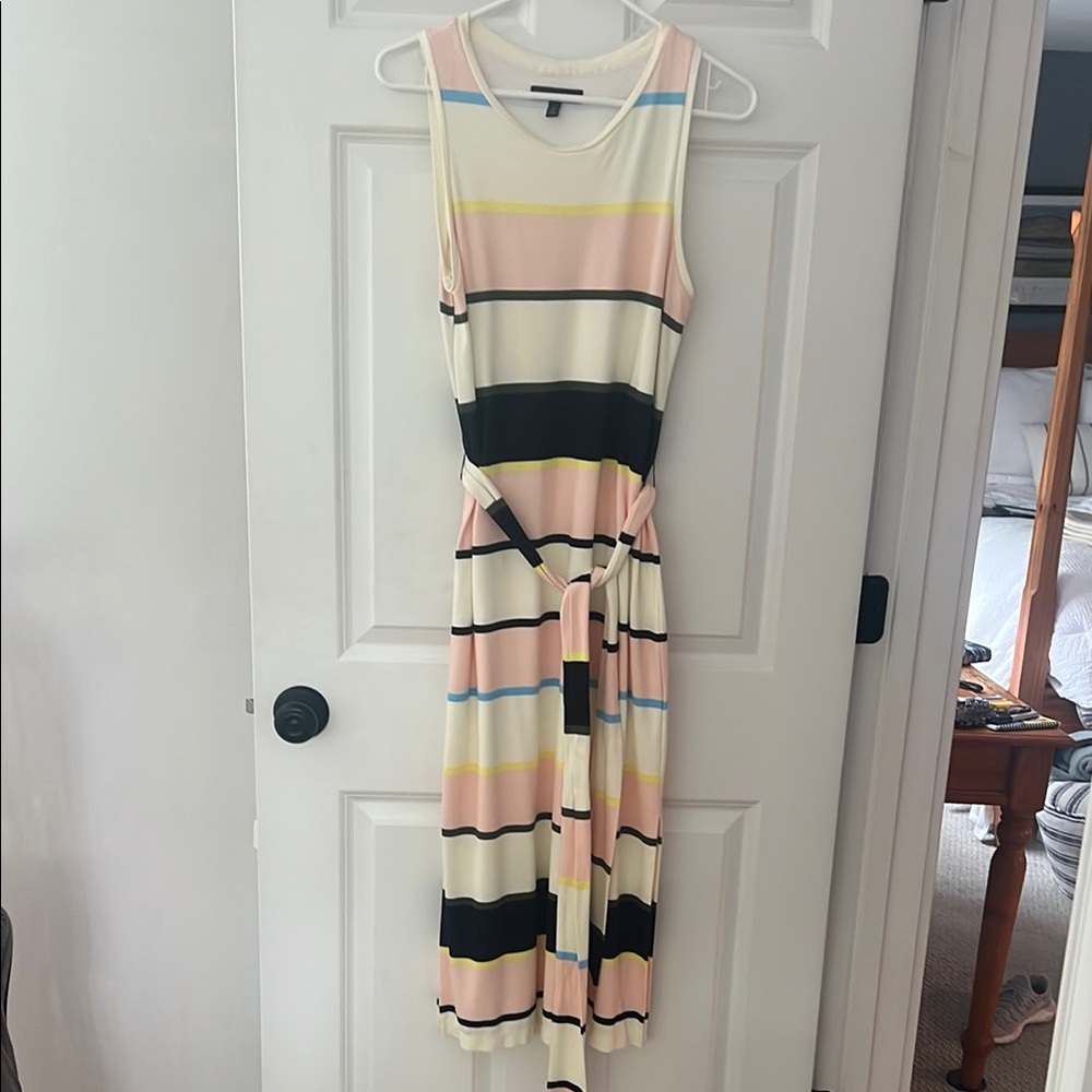 Banana Republic Pink Tie Front Sundress